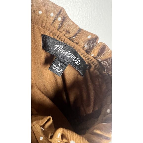 Madewell Size 6 Sophia Cami Tiered Midi Dress in Dot Brown Tie Back Zip *read* - Picture 8 of 15